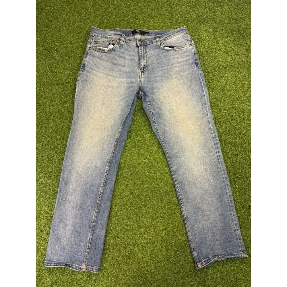 Berkley Jensen Jeans Men 38x32 Blue Denim Cotton Stretch Streetwear Straight Leg